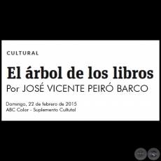 EL RBOL DE LOS LIBROS - Por JOS VICENTE PEIR BARCO - Domingo, 22 de febrero de 2015